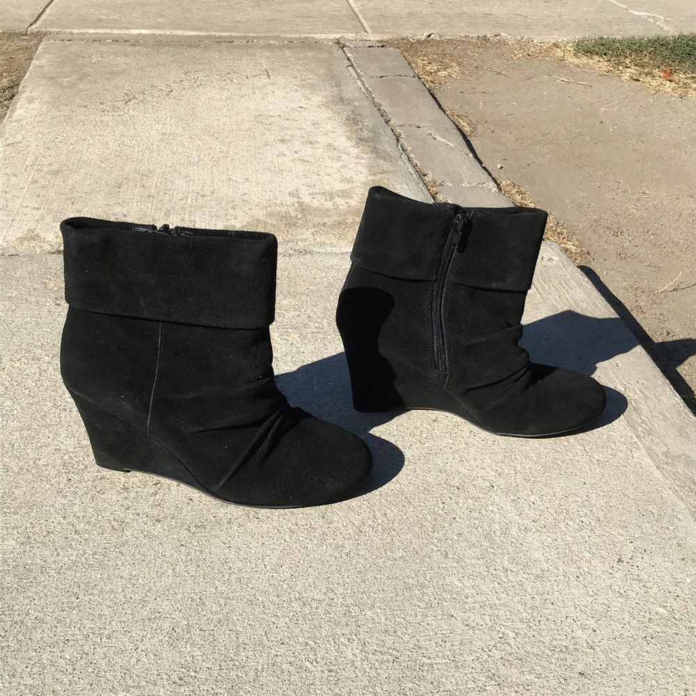I.N.C International Concepts Black Suede Booties